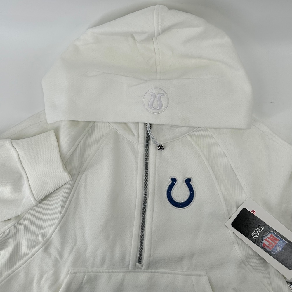 Lululemon Scuba Half-Zip Hoodie Women XS/S White NFL Indianapolis Colts New